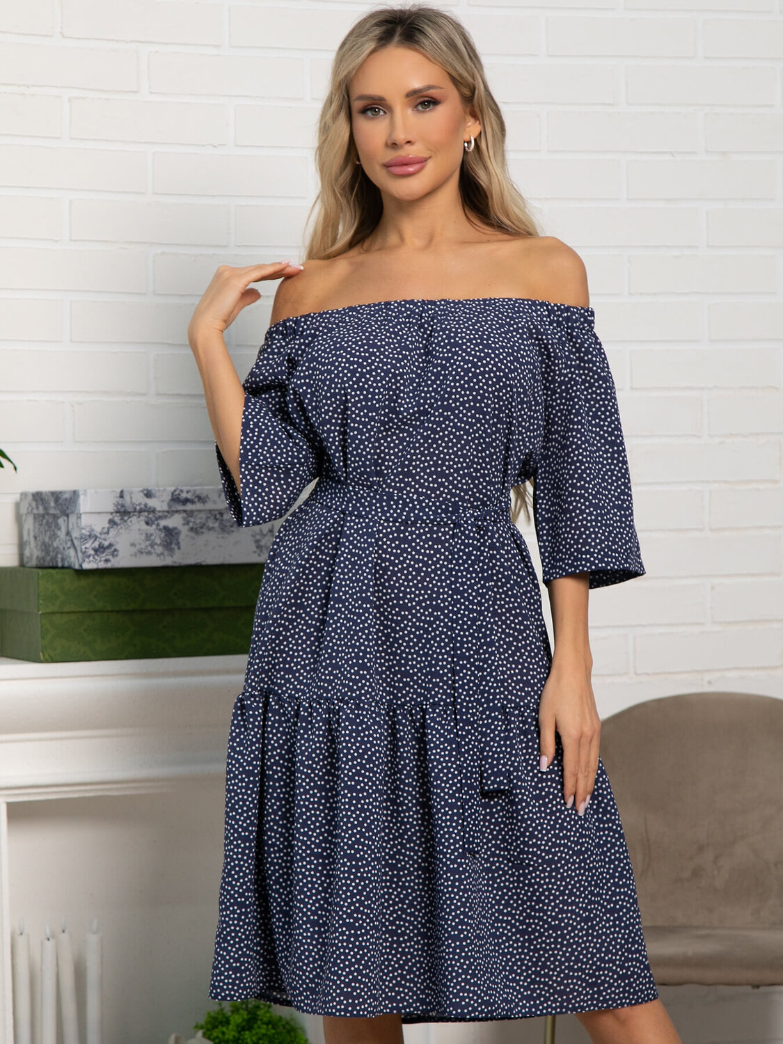 LT Collection Платье 591136 П15523-8М синий