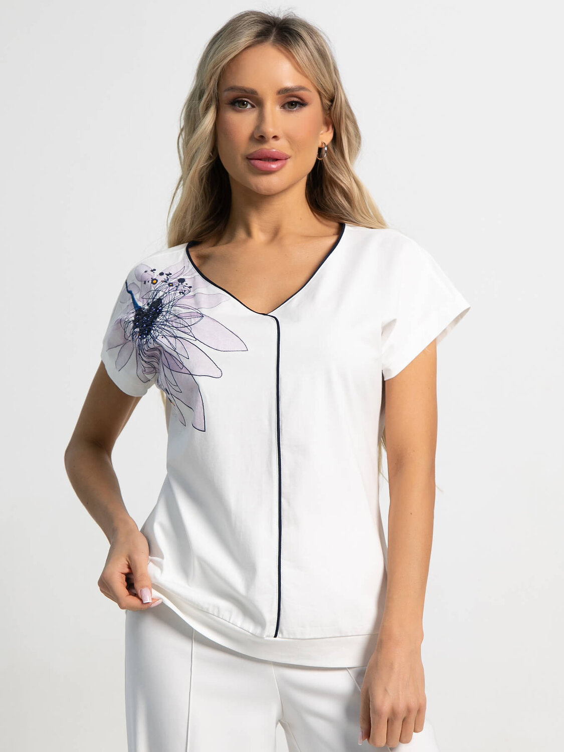 LT Collection Блуза 591144 Б15563-18М белый