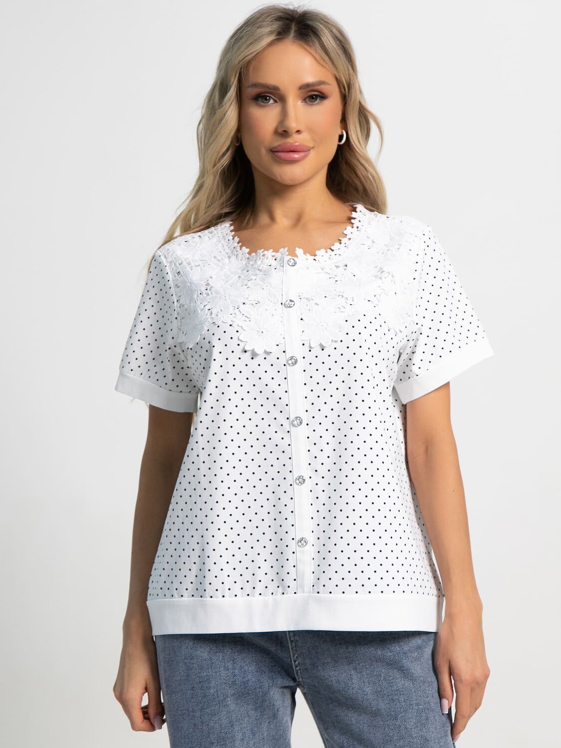 LT Collection Блуза 591145 Б15565-18М белый