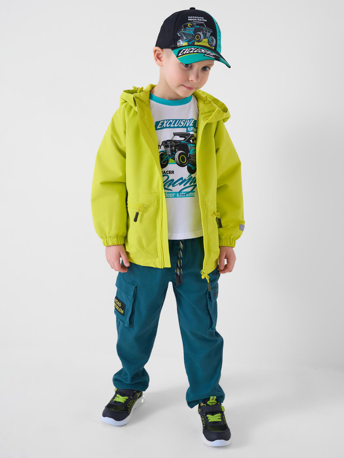 PLAYTODAY Полуботинки 591218 12612736 черный,светло-зеленый