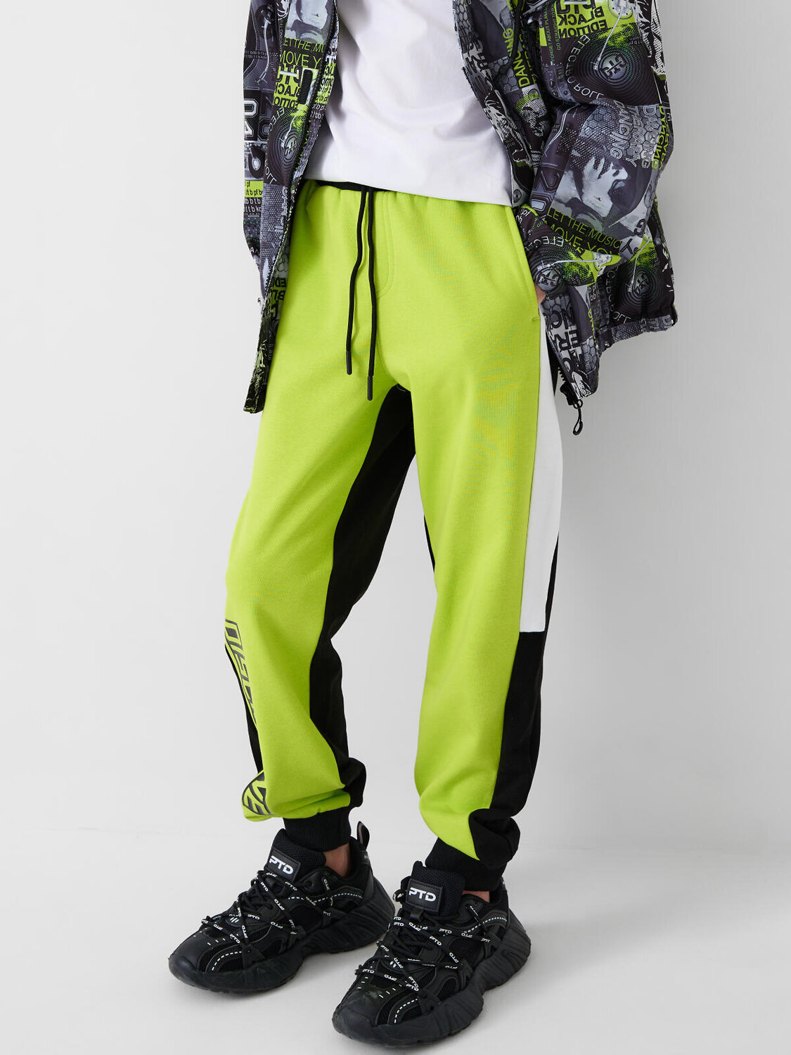 PLAYTODAY Брюки 591245 12611137 черный,светло-зеленый