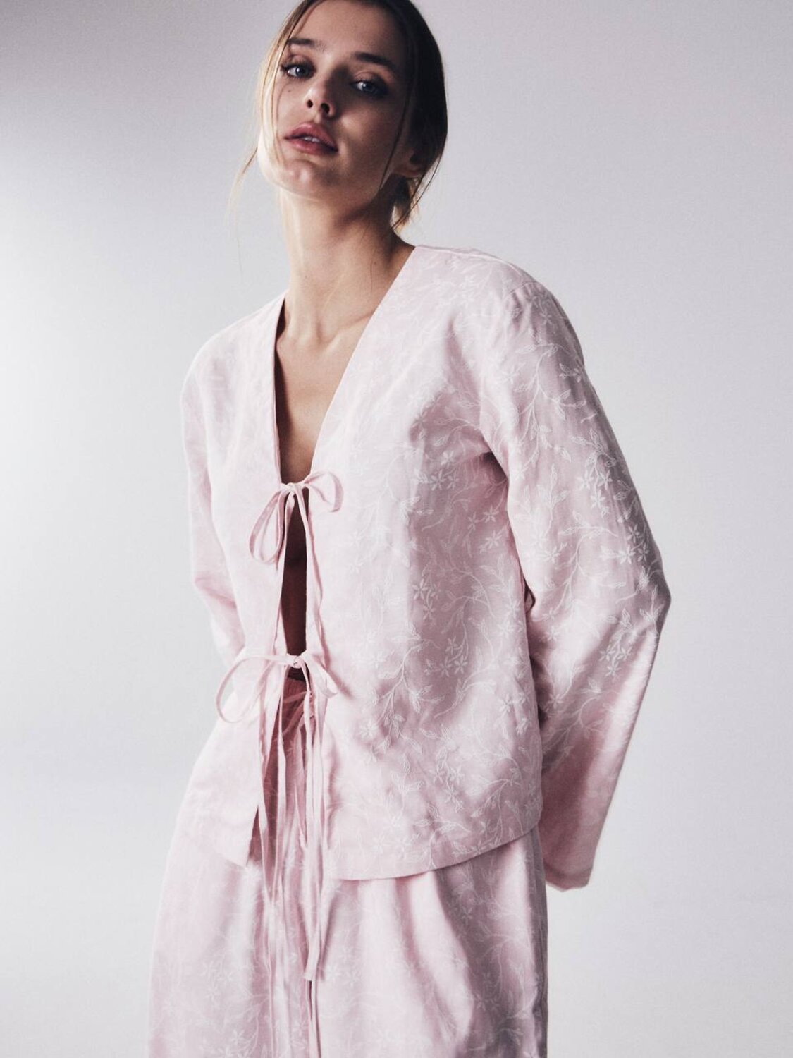 MARK FORMELLE Блузка 591279 122856 цветы на жемчужно -розовом