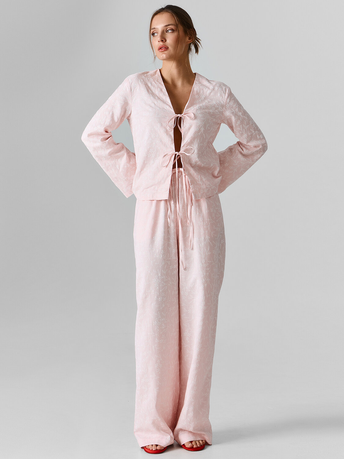 MARK FORMELLE Блузка 591279 122856 цветы на жемчужно -розовом