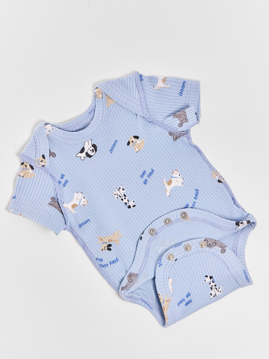 MARK FORMELLE Боди детское 591288 13015-1-3 сл.масло +собачки на голубом +собачки на сером