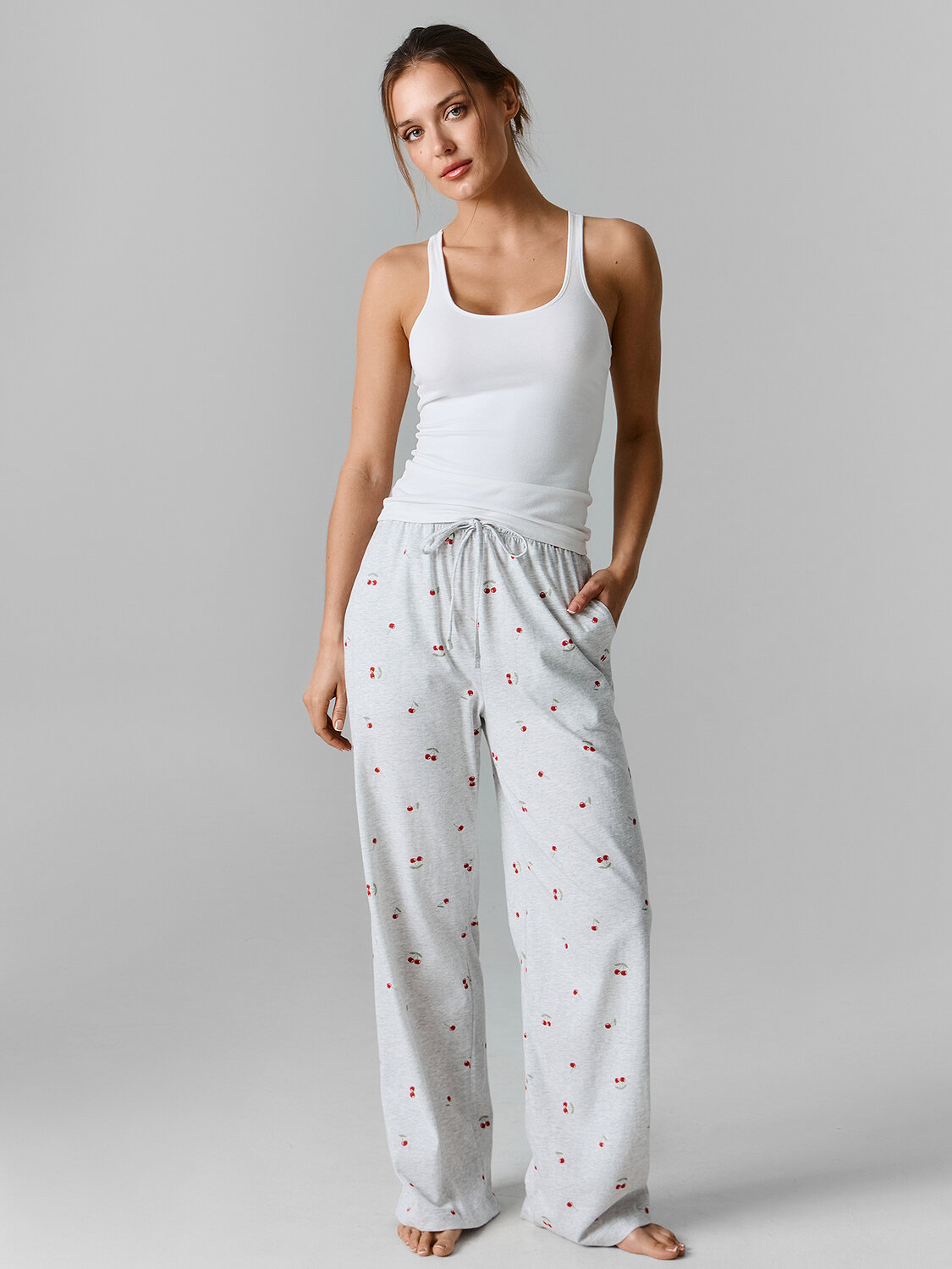 MARK FORMELLE Брюки 591315 532410 вишни на сером меланже