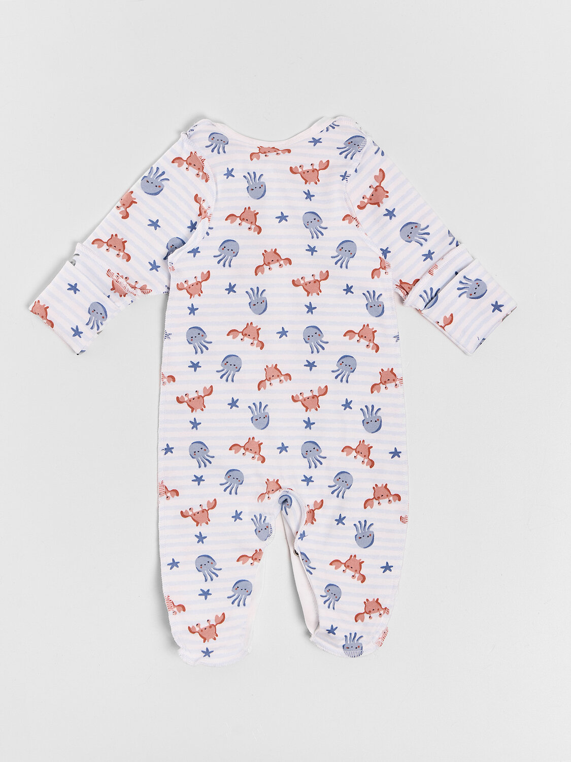 MARK FORMELLE Комбинезон 591363 14005-1-2 крабики и медузы на полоске +киты на синем