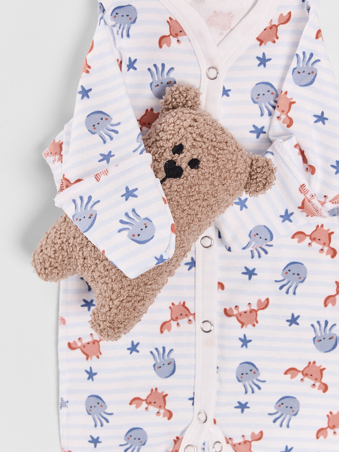 MARK FORMELLE Комбинезон 591363 14005-1-2 крабики и медузы на полоске +киты на синем