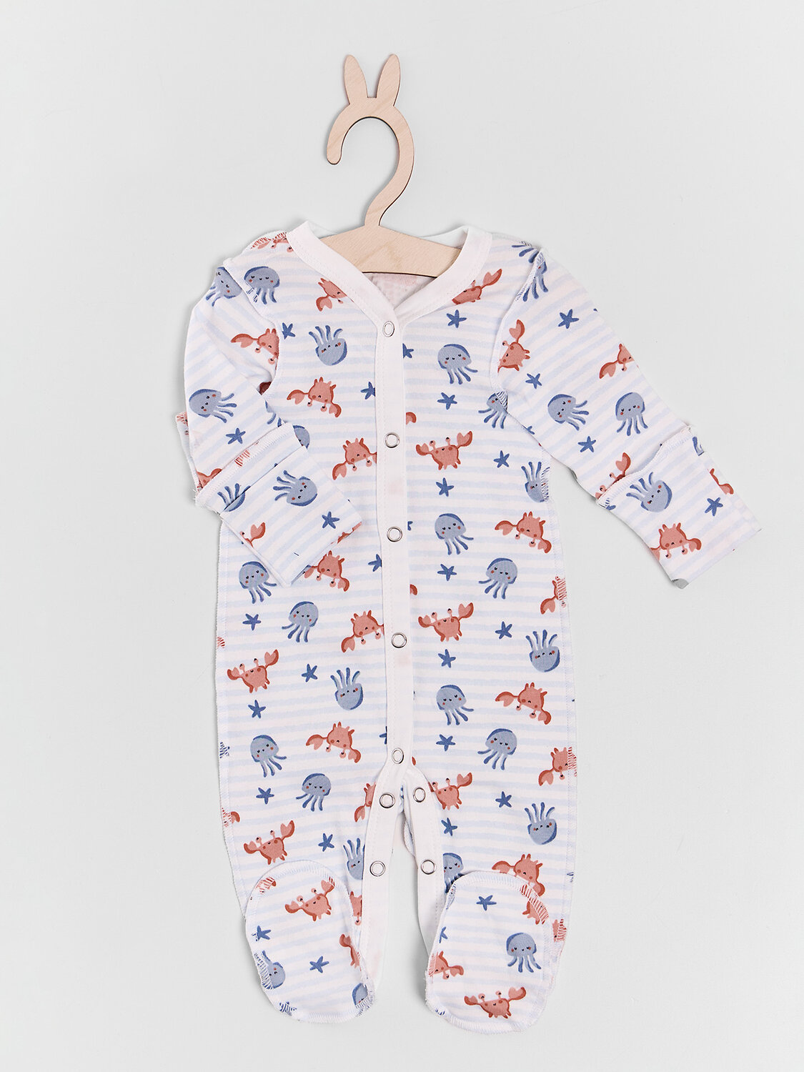 MARK FORMELLE Комбинезон 591363 14005-1-2 крабики и медузы на полоске +киты на синем