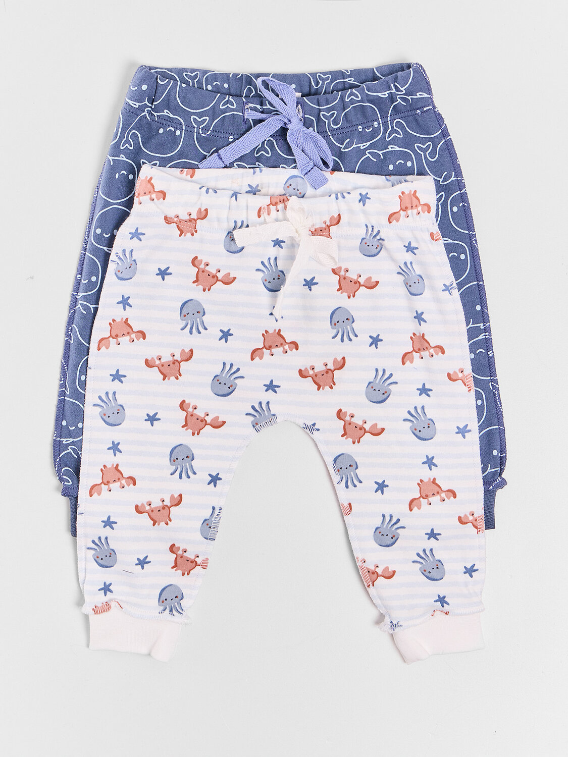 MARK FORMELLE Ползунки 591437 85113-1-2 крабики и медузы на полоске +киты на синем