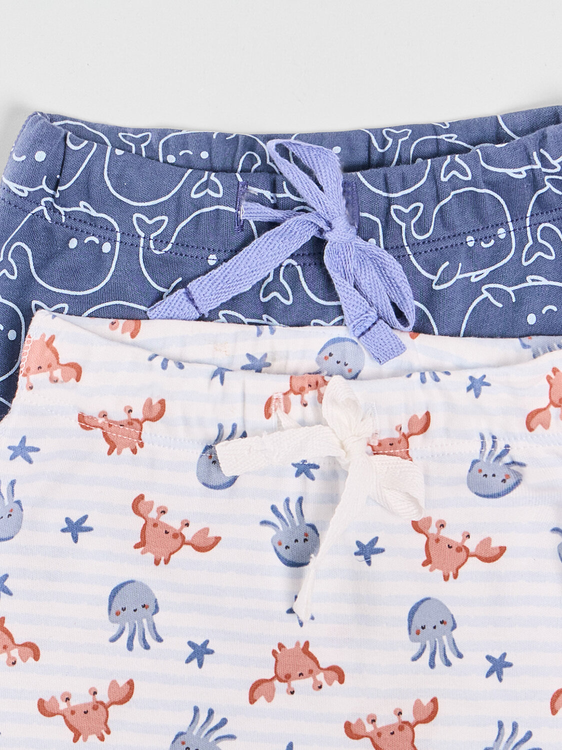 MARK FORMELLE Ползунки 591437 85113-1-2 крабики и медузы на полоске +киты на синем
