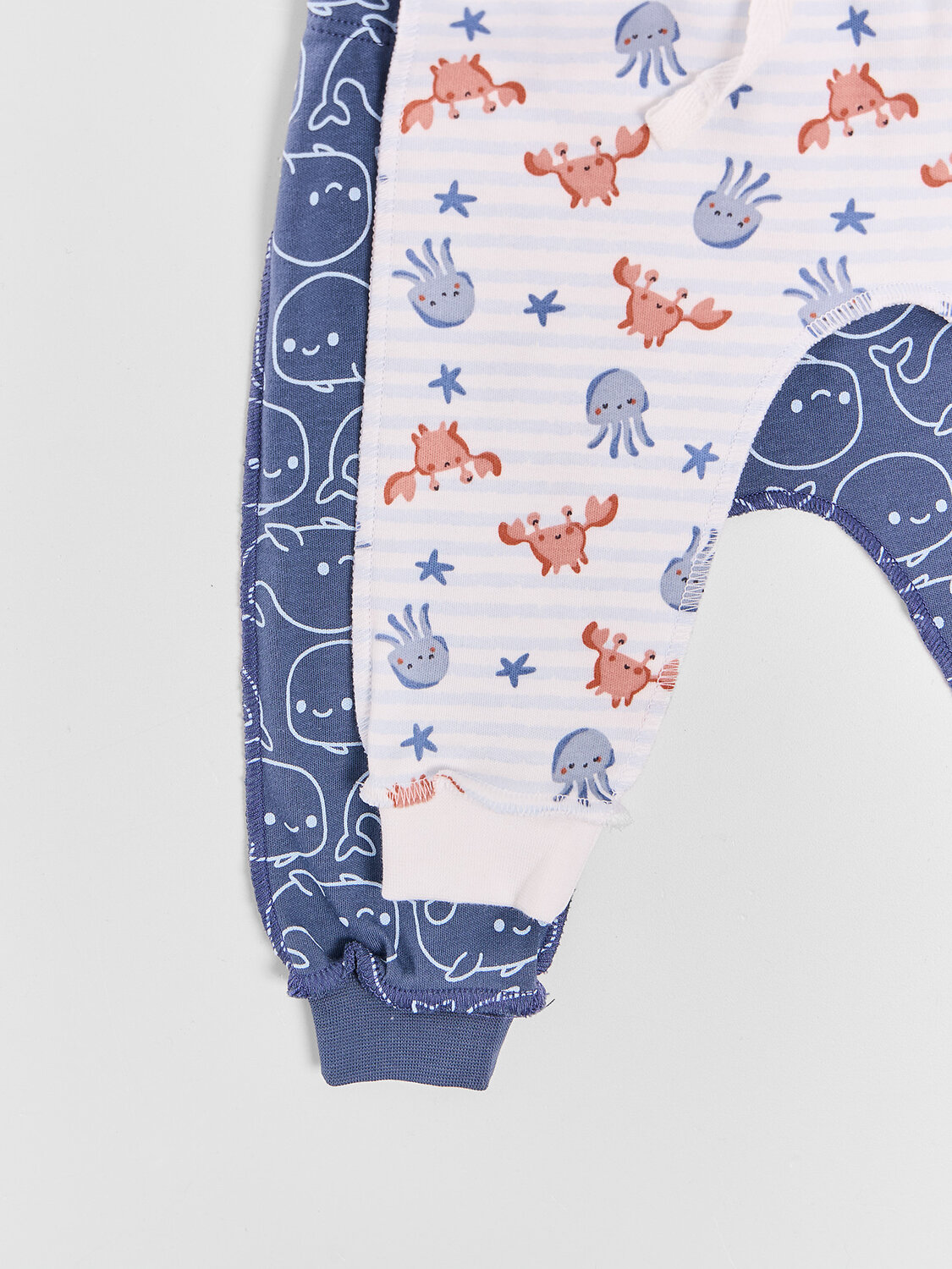 MARK FORMELLE Ползунки 591437 85113-1-2 крабики и медузы на полоске +киты на синем