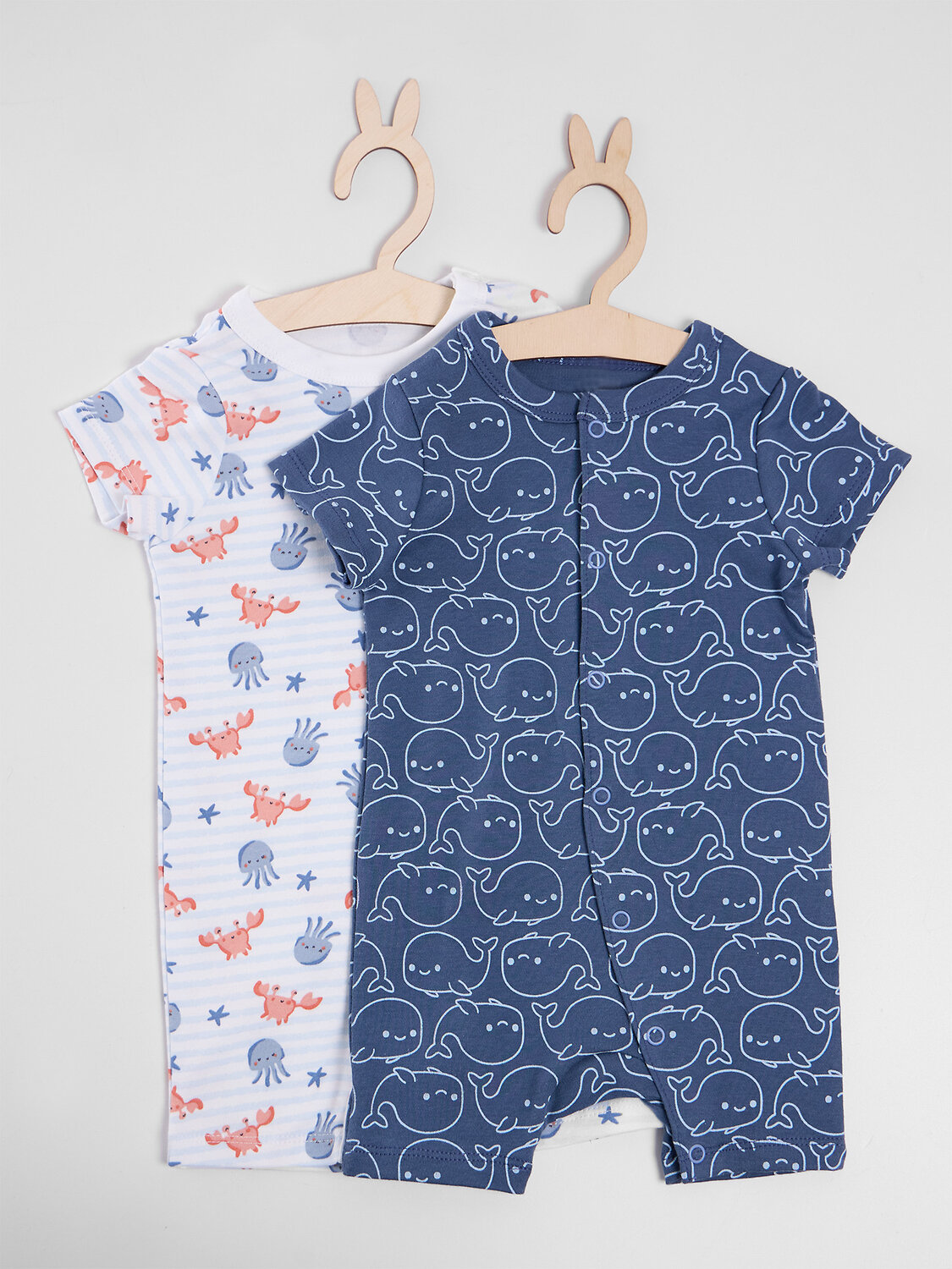 MARK FORMELLE Полукомбинезон 591448 13024-2 крабики и медузы на полоске +киты на синем