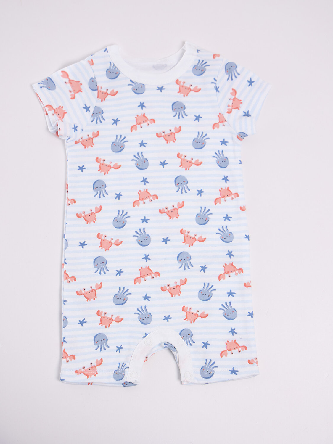 MARK FORMELLE Полукомбинезон 591448 13024-2 крабики и медузы на полоске +киты на синем