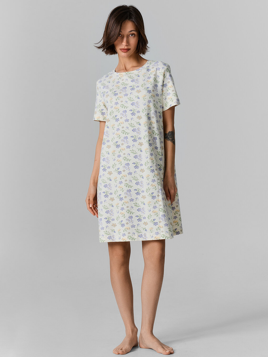 MARK FORMELLE Сорочка 591462 572346 цветы на молочном