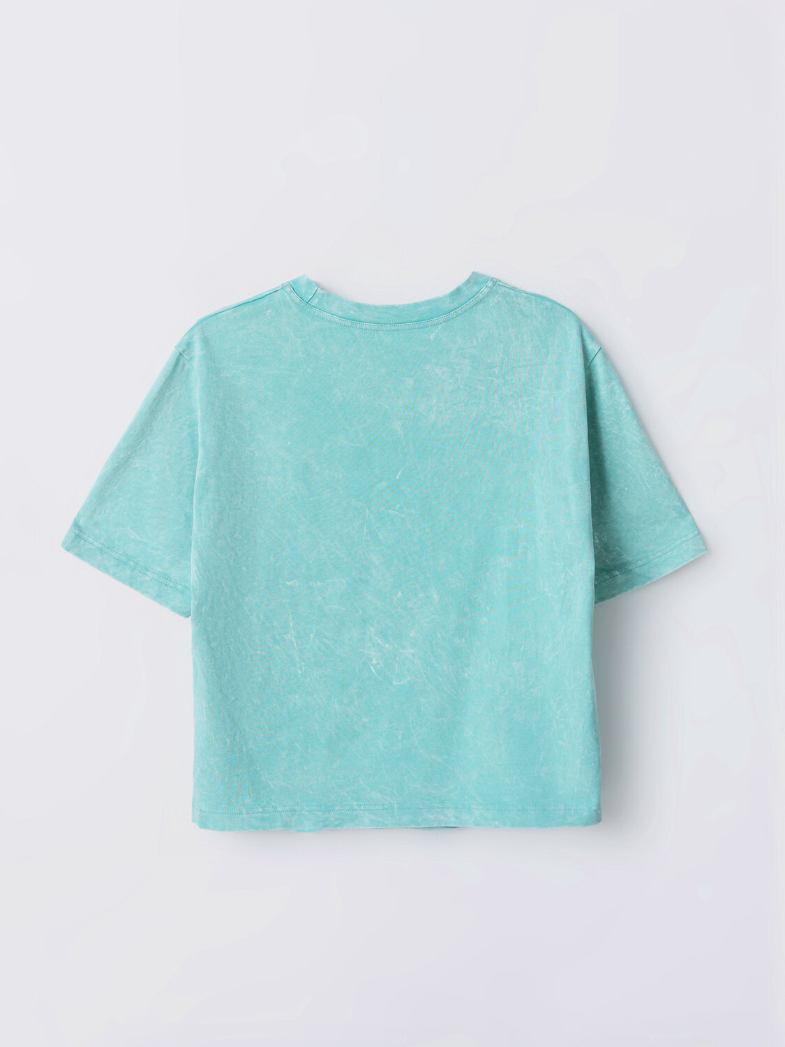 MARK FORMELLE Футболка 591568 112862 ACID WASH на пыльной бирюзе +печать