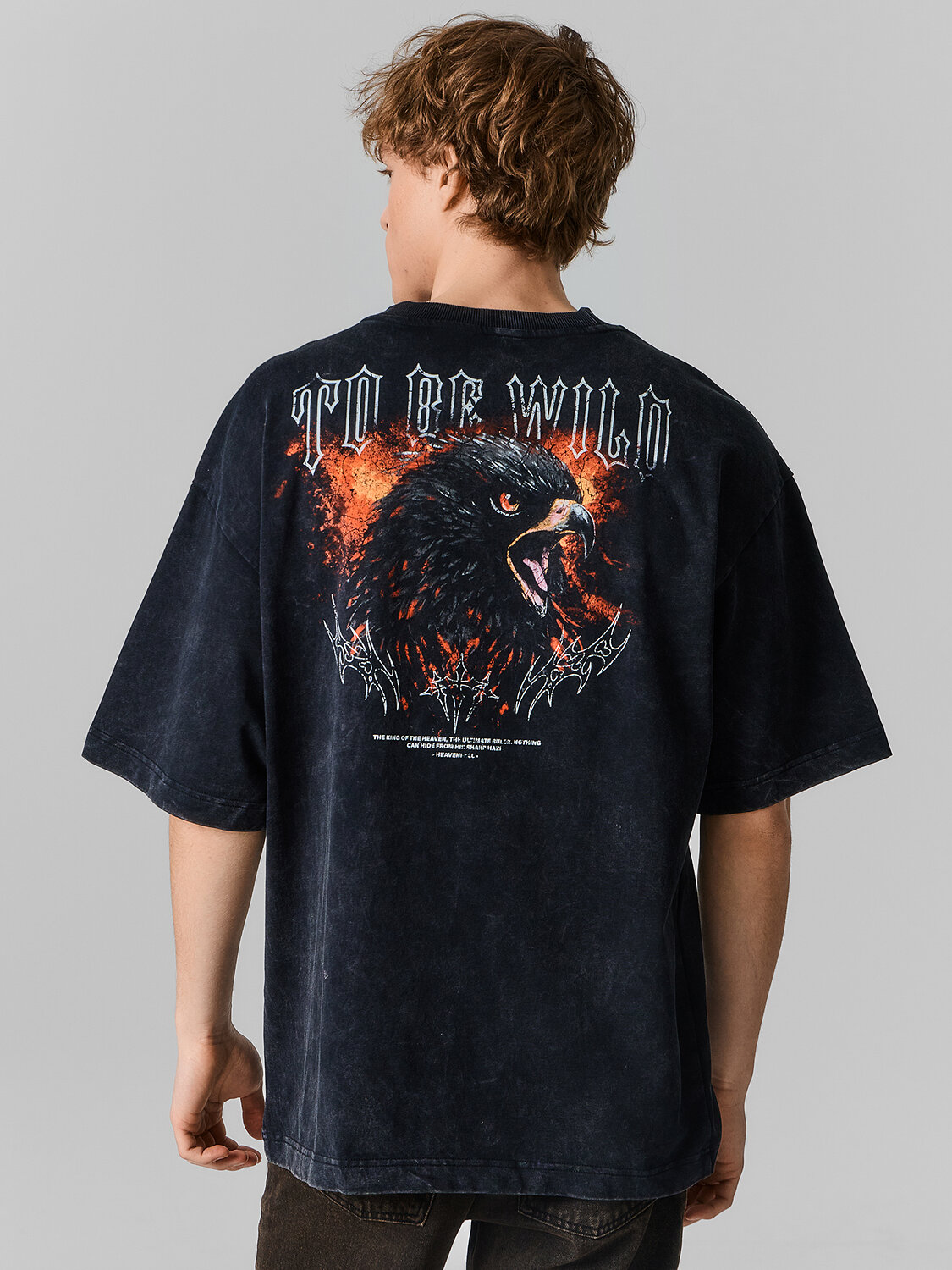 MARK FORMELLE Футболка 591572 111883 ACID WASH черное олово +печать