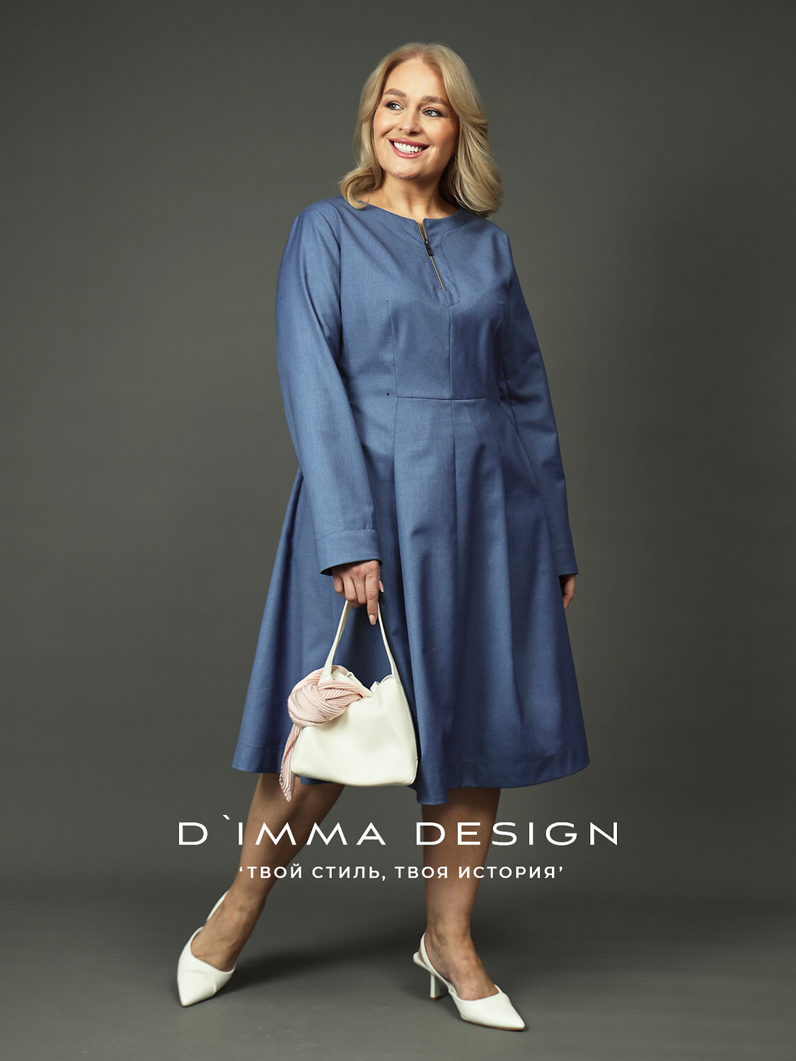 DIMMA Платье 591198 2682 Джинсовый