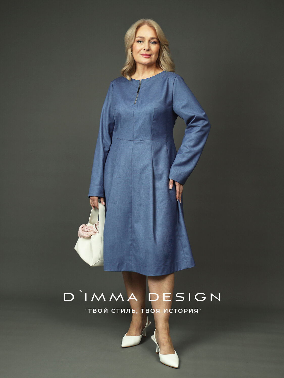 DIMMA Платье 591198 2682 Джинсовый