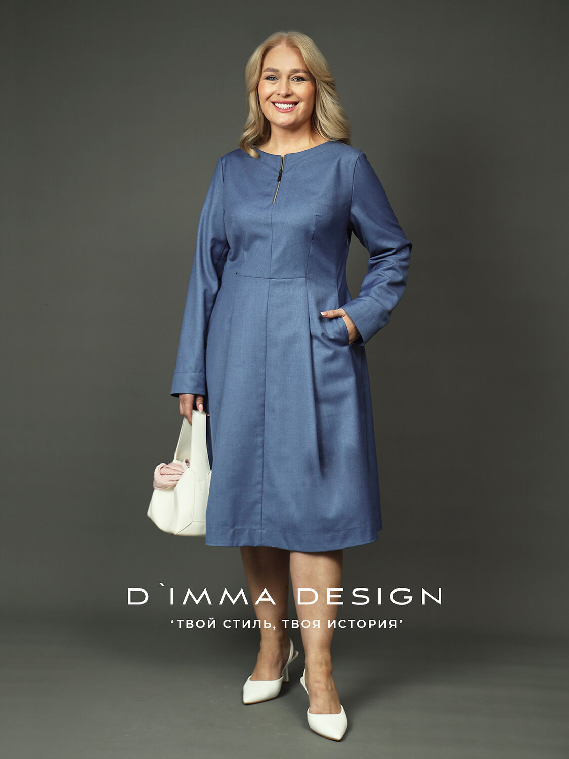 DIMMA Платье 591198 2682 Джинсовый