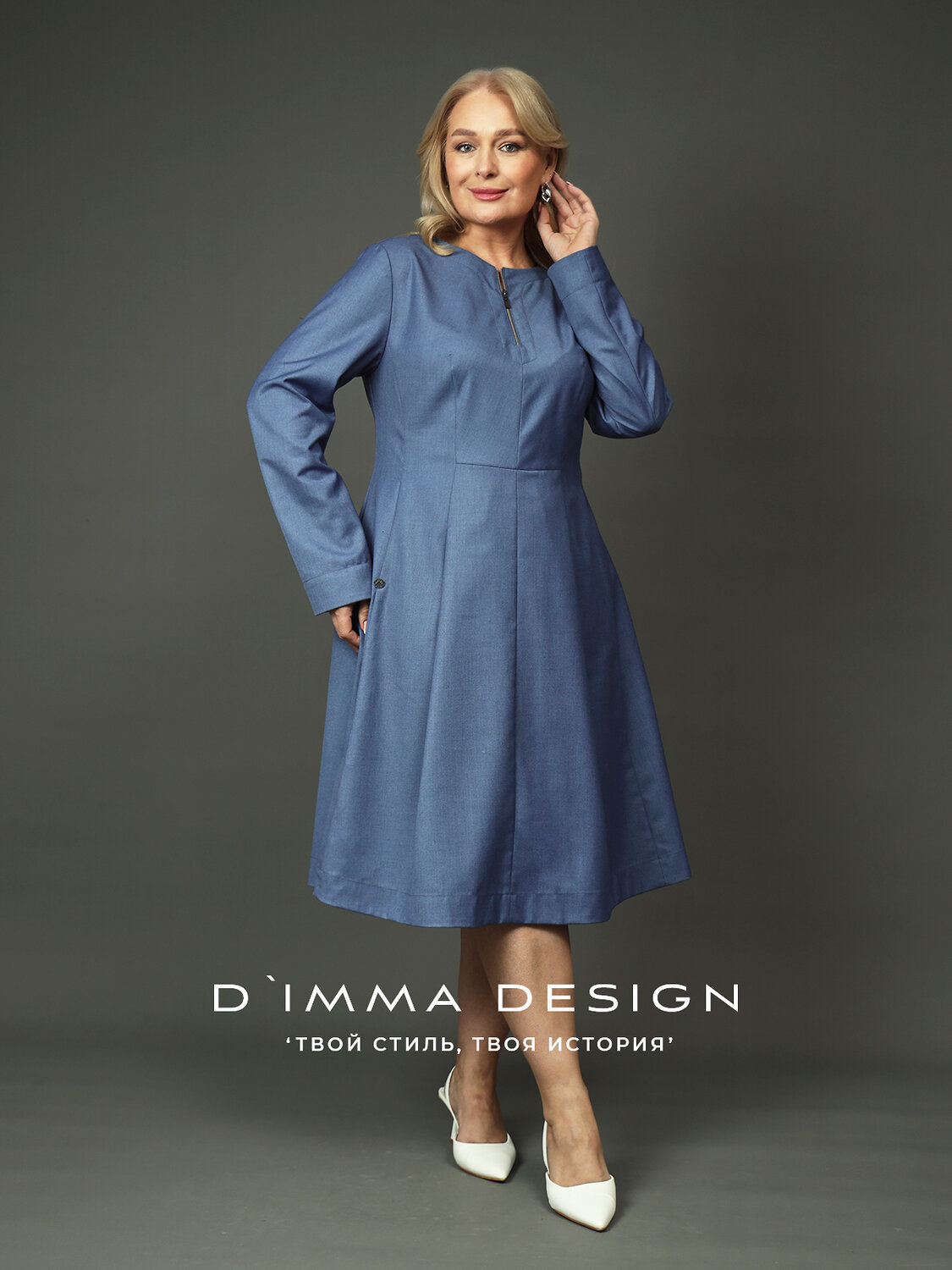 DIMMA Платье 591198 2682 Джинсовый