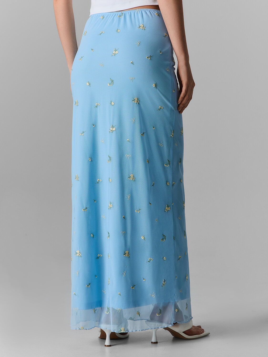 MARK FORMELLE Юбка 591592 152832 цветочки на св.голубом