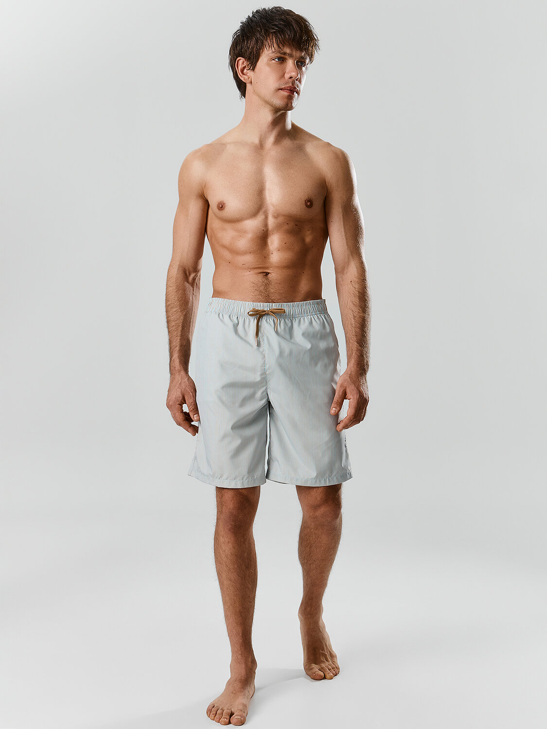 MARK FORMELLE Шорты 591609 701009 голубая полоска на бежевом