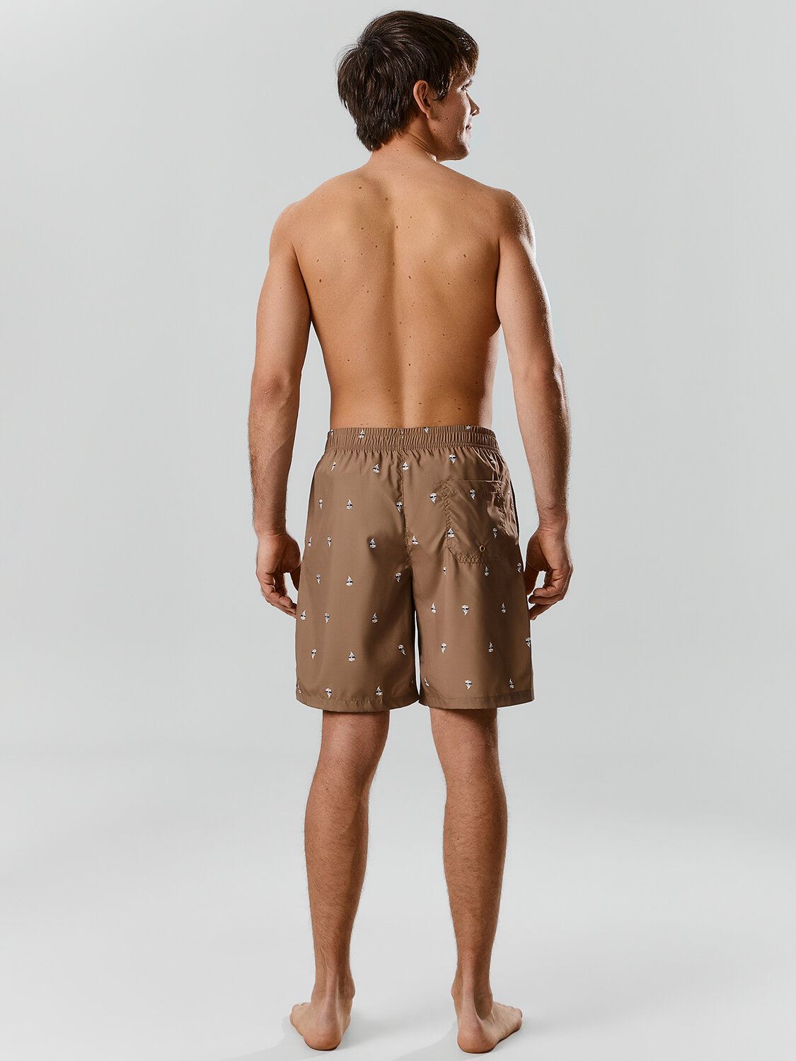 MARK FORMELLE Шорты 591611 701009 кораблики на коричневом