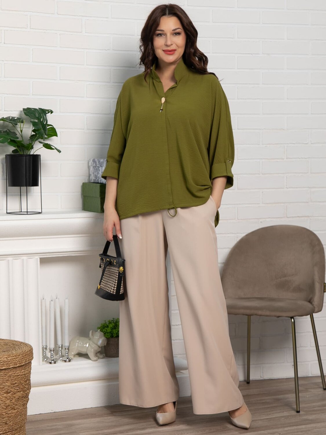 LT Collection Блуза 591681 Б15551-24М Зеленый