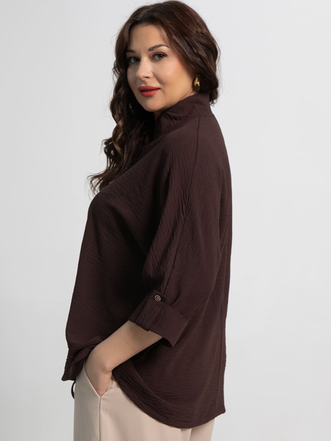 LT Collection Блуза 591682 Б15553-24М Коричневый