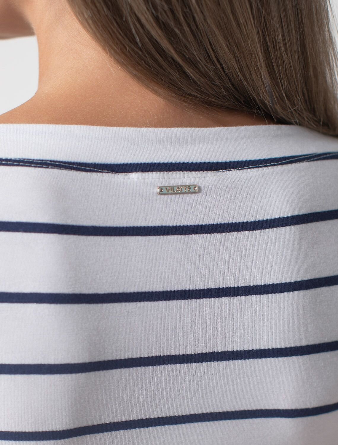 VILATTE Топ 591686 D43.201 белый-т.синий