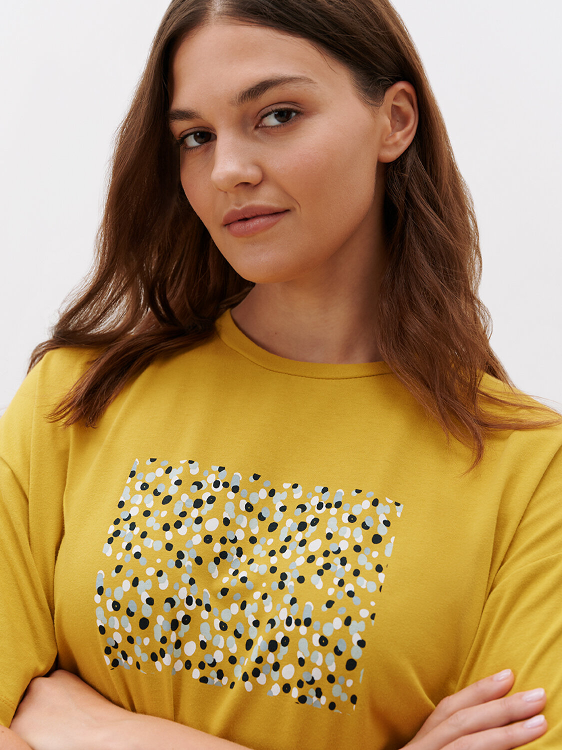 Omsa Сорочка 591703 OmD 0512D CONFETTI Сорочка женская(спущенный рукав), СО Oliva (Зеленый)