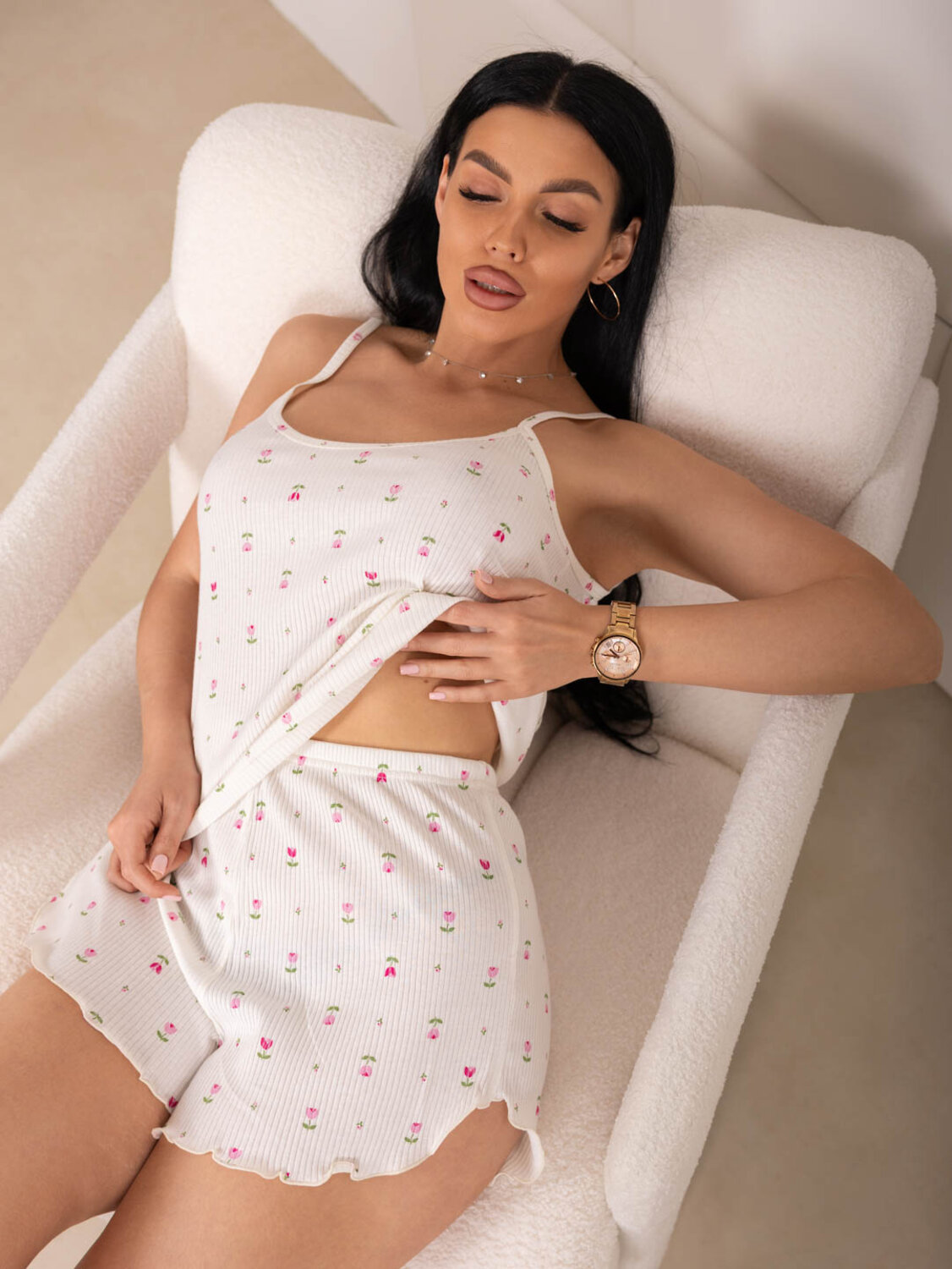 Текс-плюс Пижама 591757 00-00247789 Белый, розовый