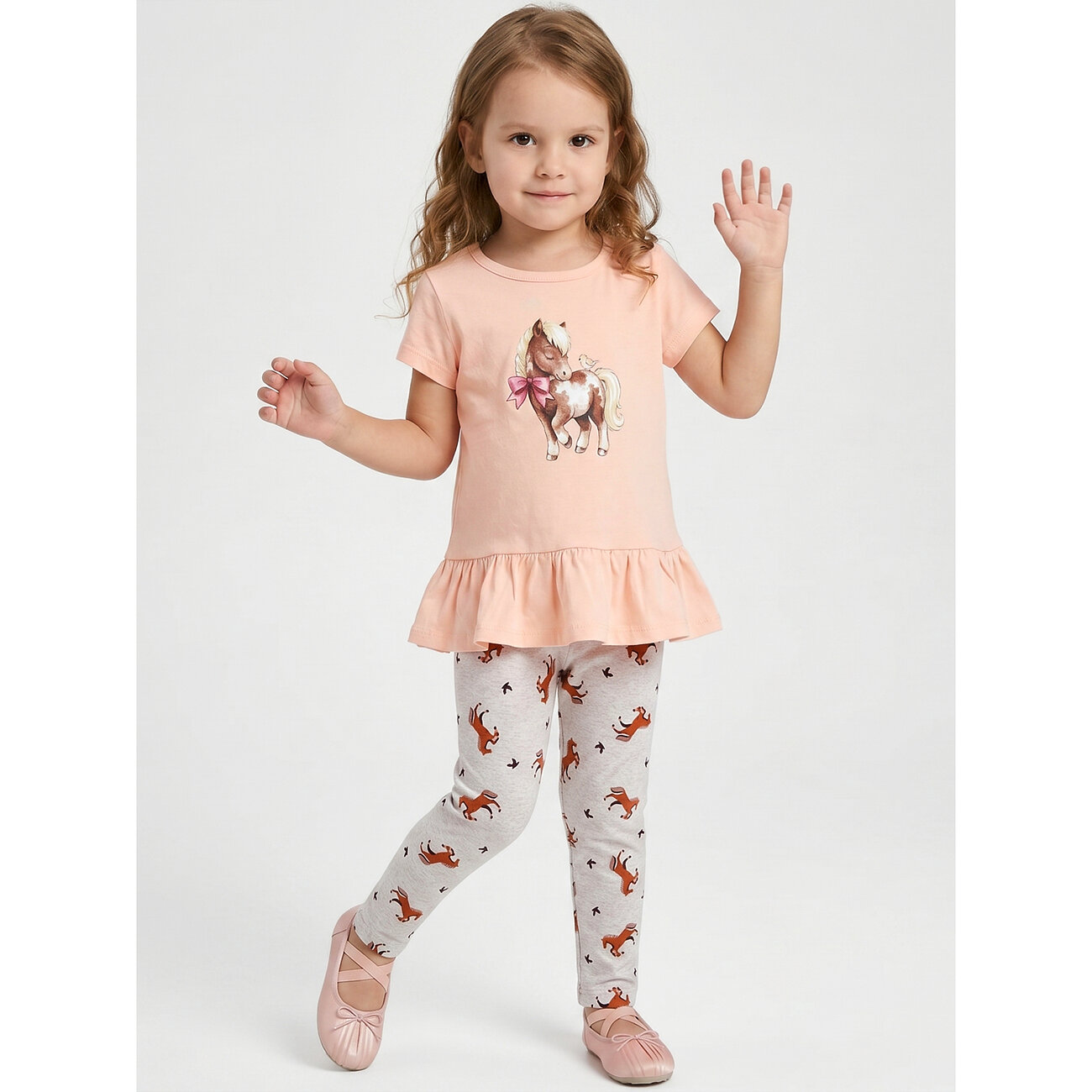 YOULALA Комплект 591827 7063100402 персиковый/серый