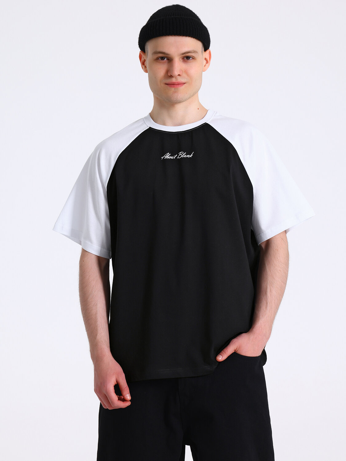 Апрель Футболка 591838 1МДФК5040001 черный+белый