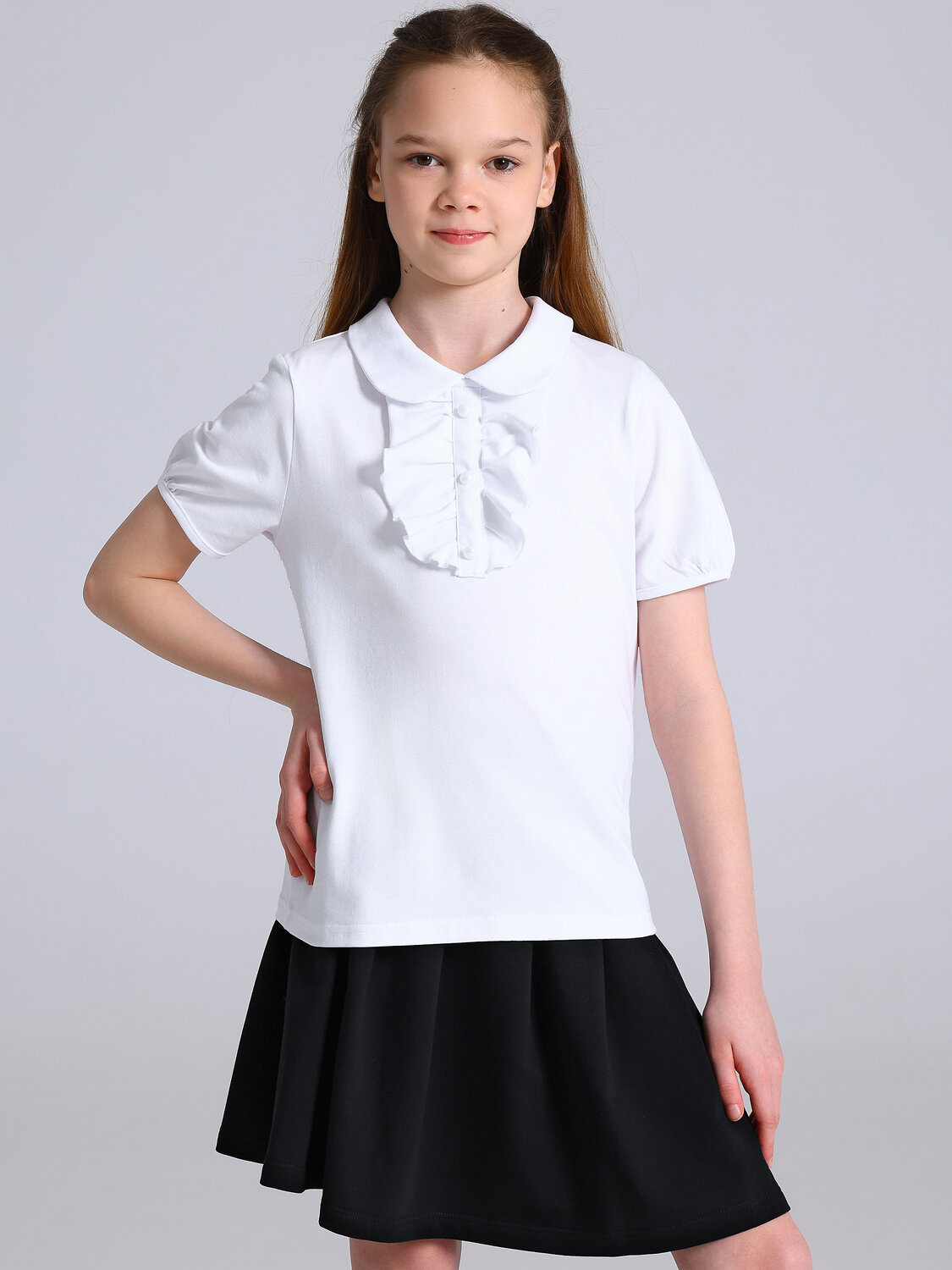 Апрель Блузка 591840 1ДДБК5097804 белый