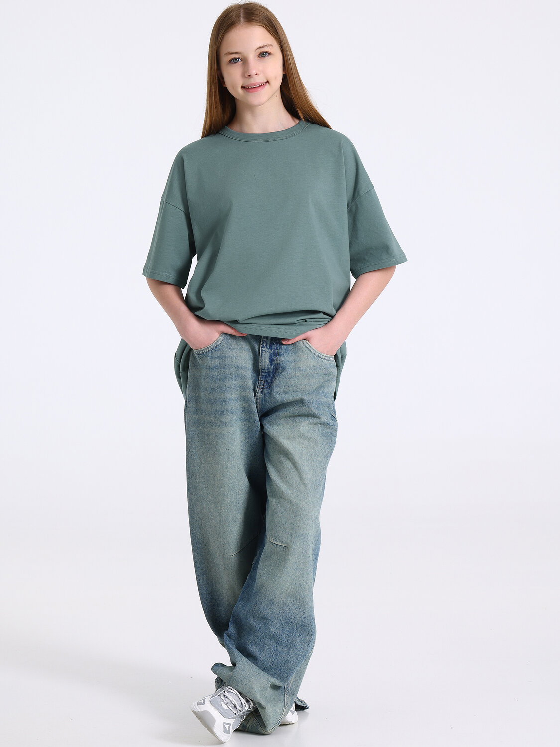 Апрель Футболка 591847 1ДДФК5009001 серо-зеленый