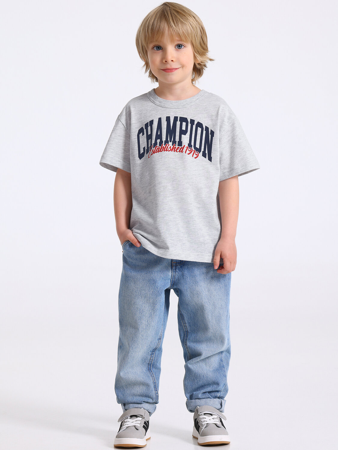 Апрель Футболка 591852 1ПДФК4331002 светло-серый