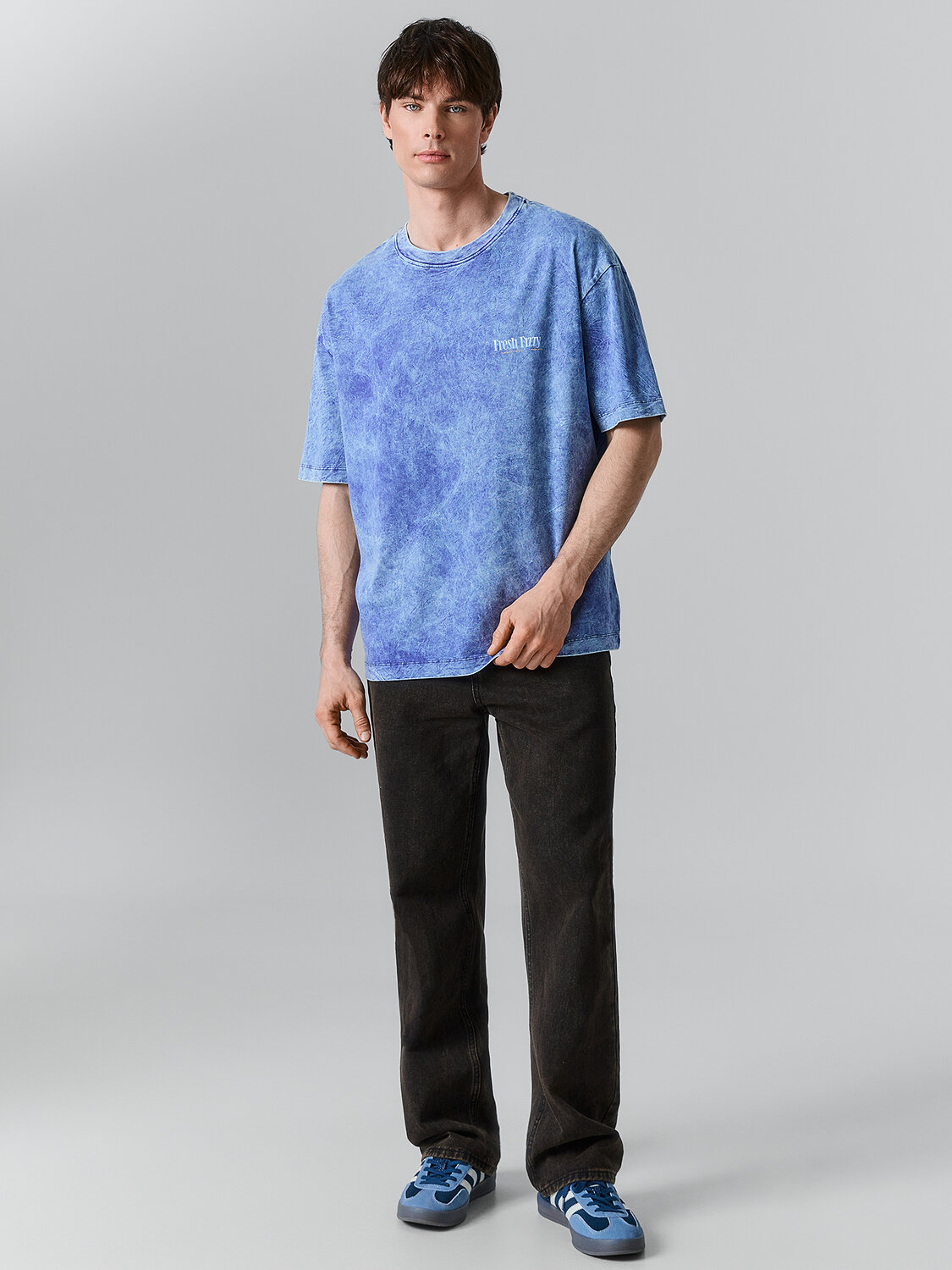 MARK FORMELLE Футболка 591953 111889 ACID WASH сине -фиолетовый +печать