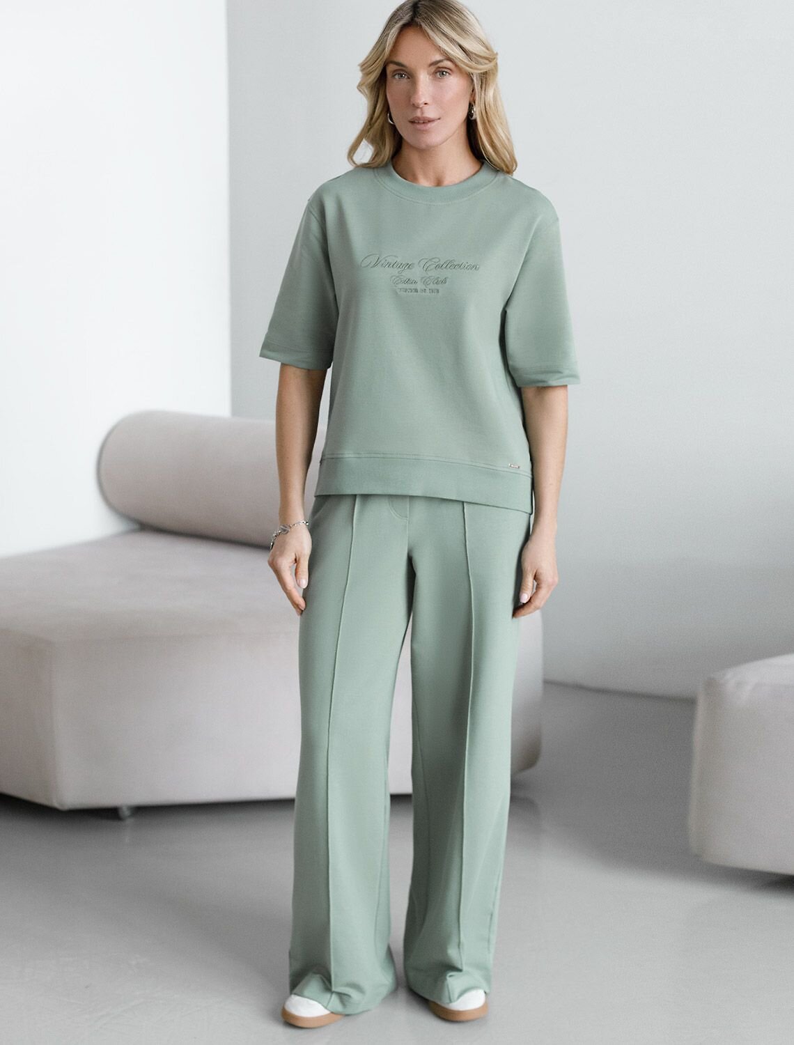 VILATTE Футболка 591972 D49.169 св.оливковый_vintage