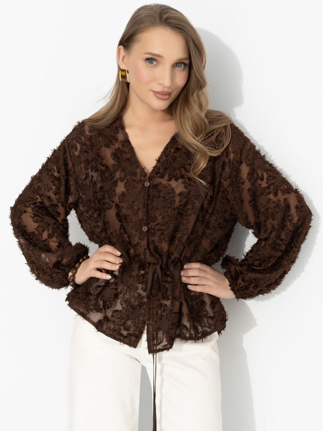 CHARUTTI Блуза 591992 12834 Коричневый