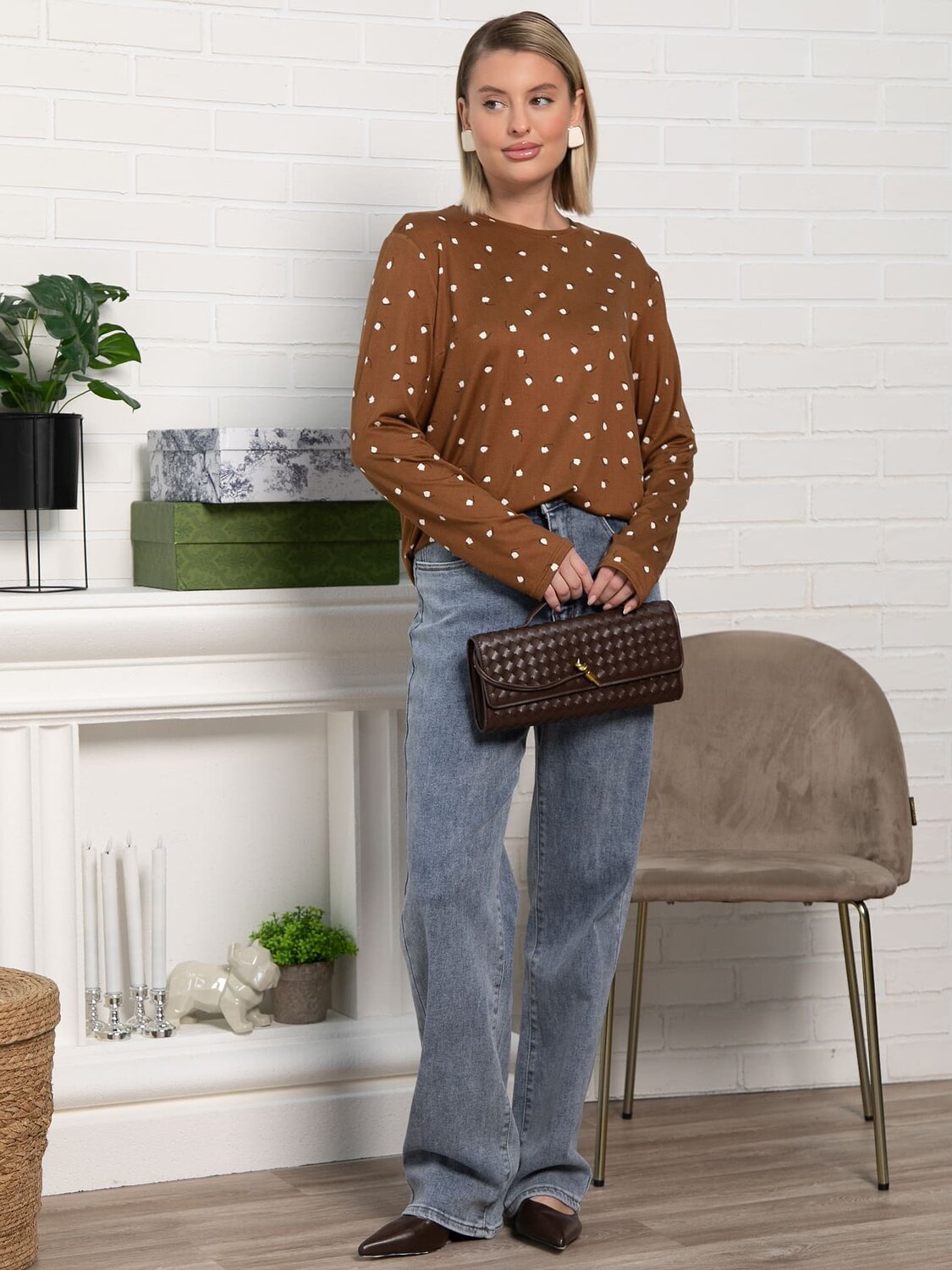 LT Collection Лонгслив 592044 Б15511-7М коричневый