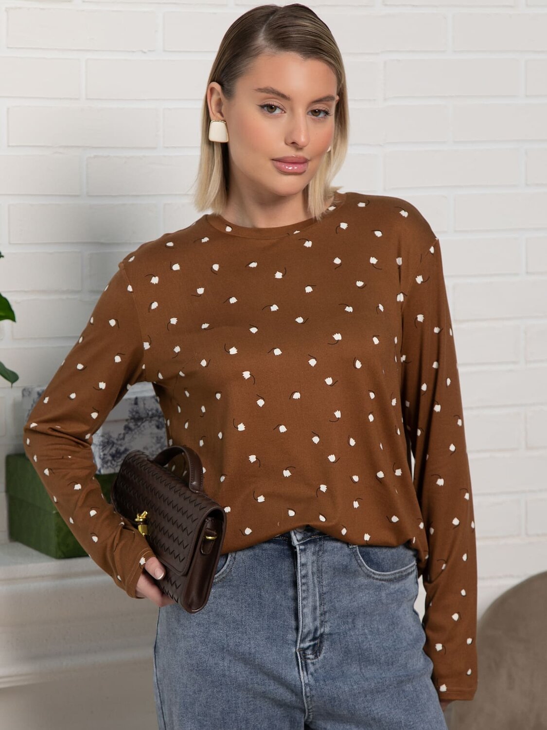 LT Collection Лонгслив 592044 Б15511-7М коричневый