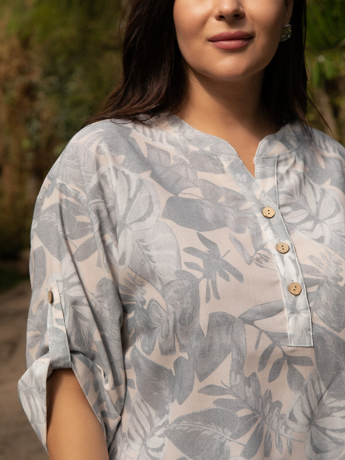 LT Collection Блуза 592046 Б15527-4М бежевый/серый