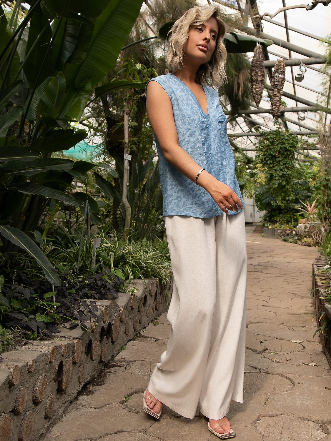 LT Collection Блуза 592047 Б15530-1М голубой