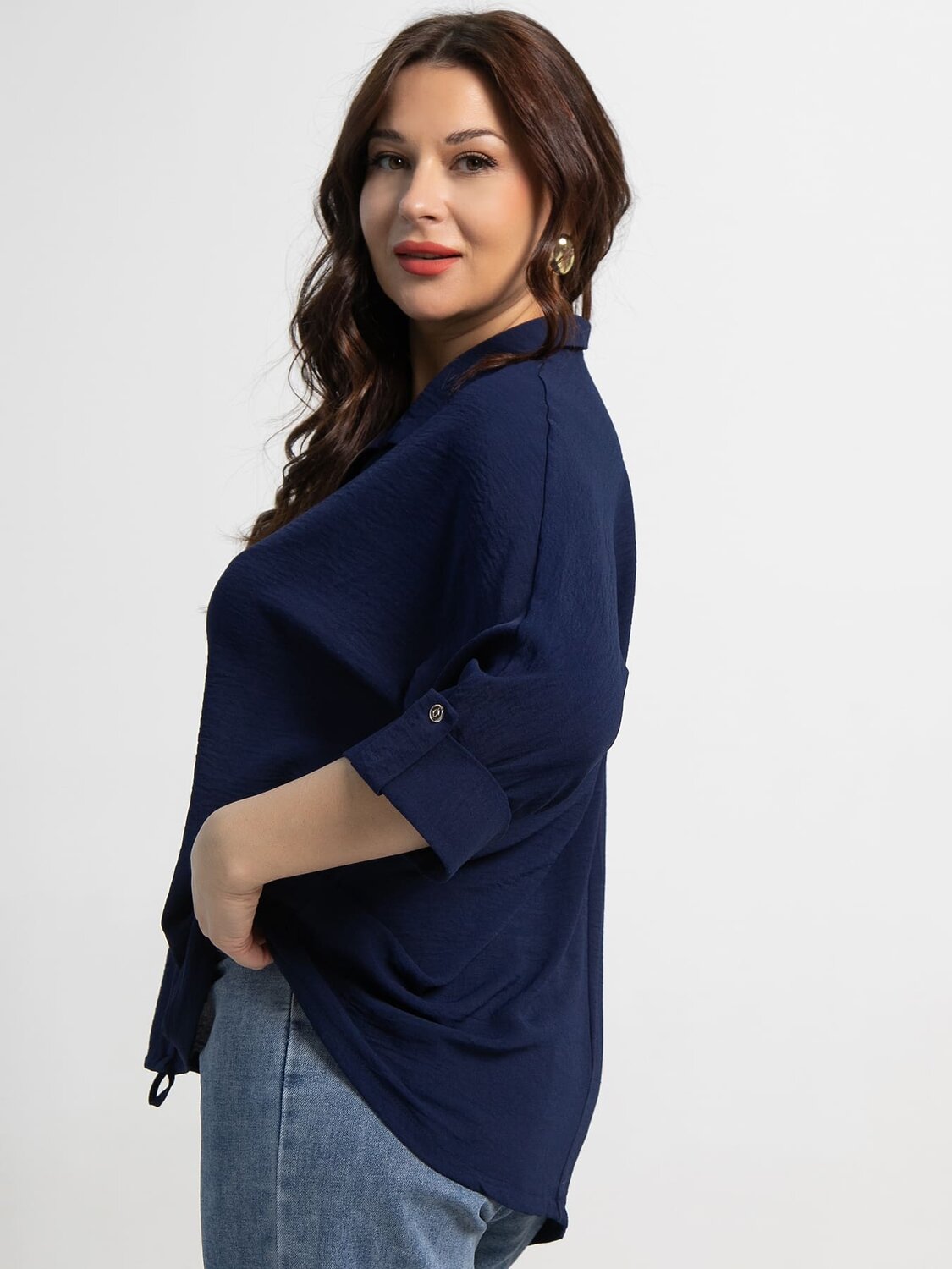 LT Collection Блуза 592049 Б15552-24М синий