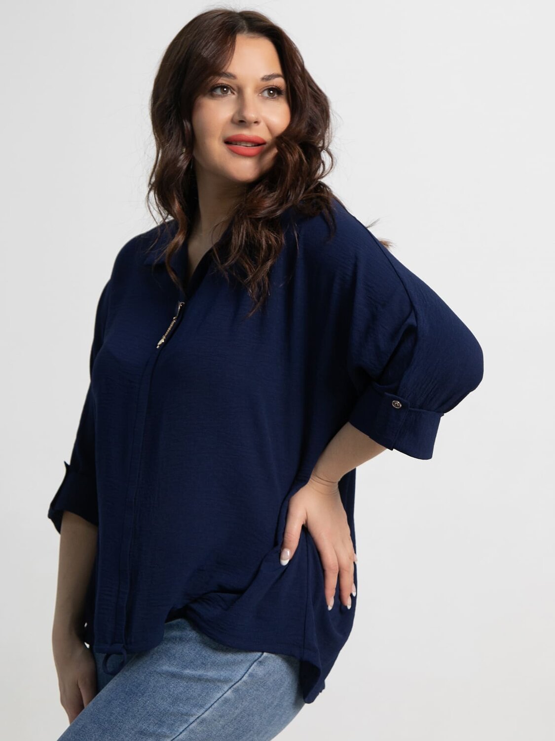 LT Collection Блуза 592049 Б15552-24М синий