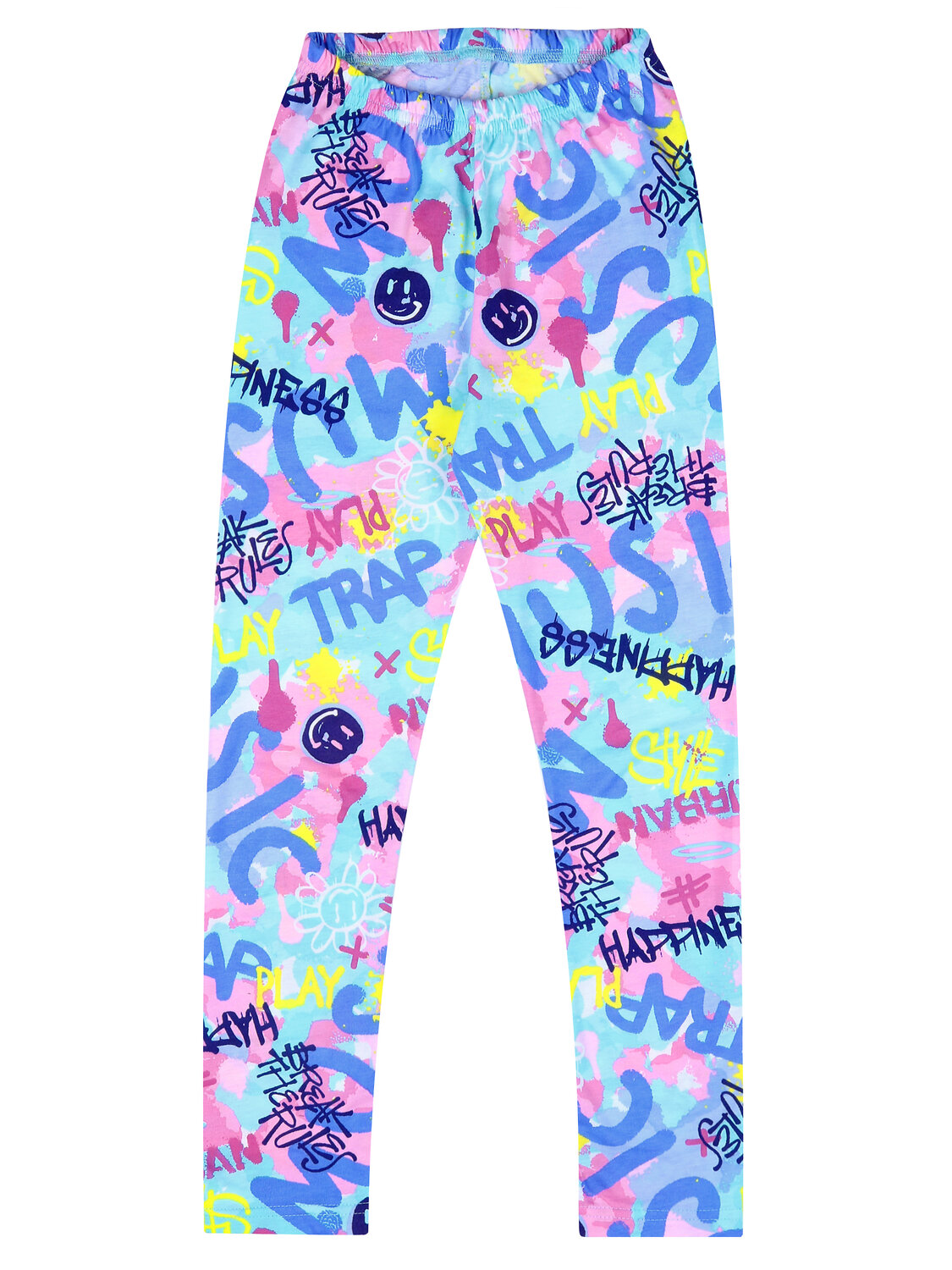 Апрель Легинсы 592068 1ДРЛ3848001н акварельные граффити на ментоле