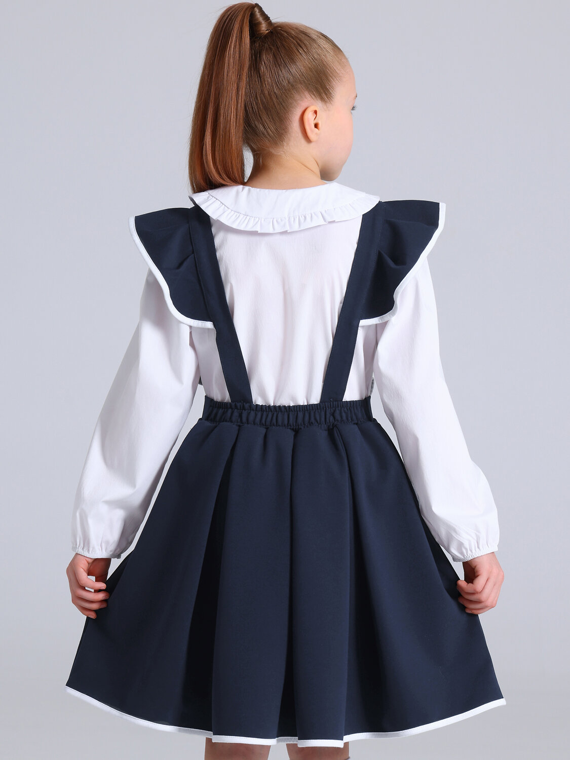 Апрель Сарафан 592076 1ДПС5131139 темно-синий+белый