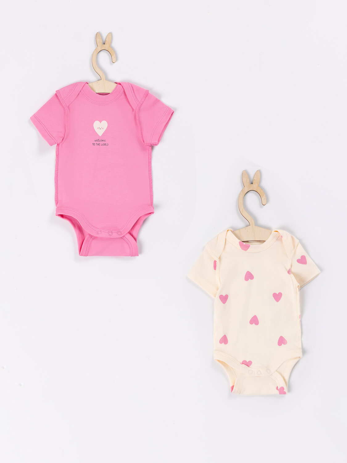 MARK FORMELLE Боди детское 592201 13015-1-2 сердечки на молоке +розовое саше