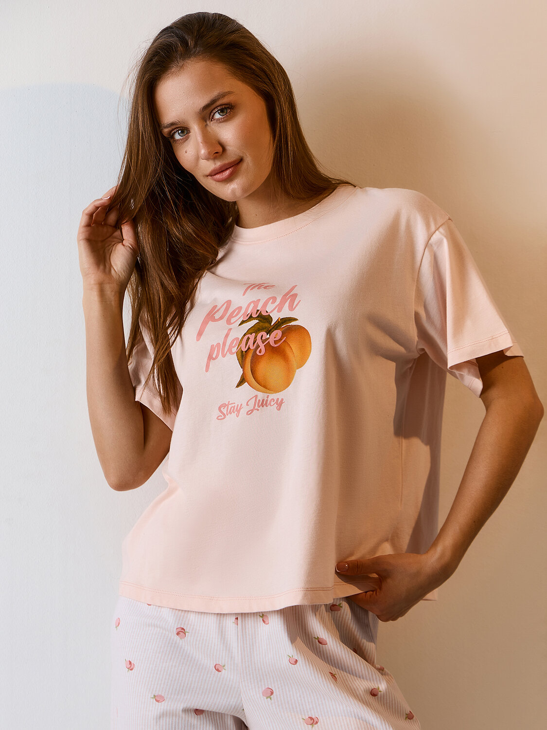 MARK FORMELLE Комплект 592224 592600 нежно -розовый +персики на н.розовой полоске